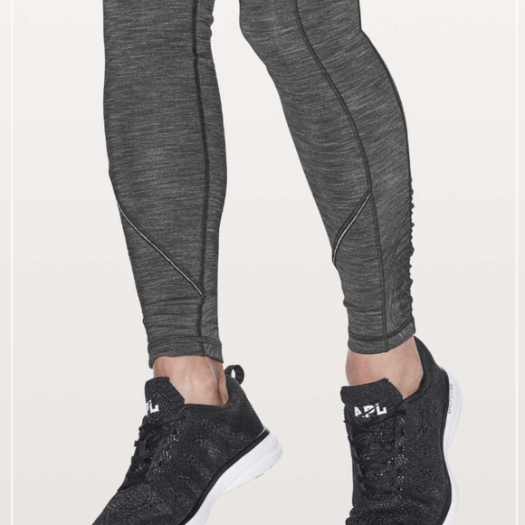 Lululemon Rain-On Train-On Tight Heathered Black - Picture 3 of 13